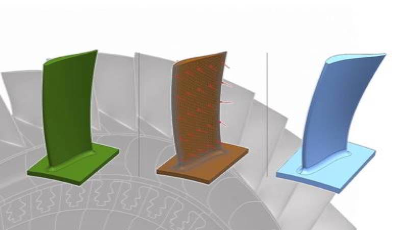 Hot to cold blade deformation prediction