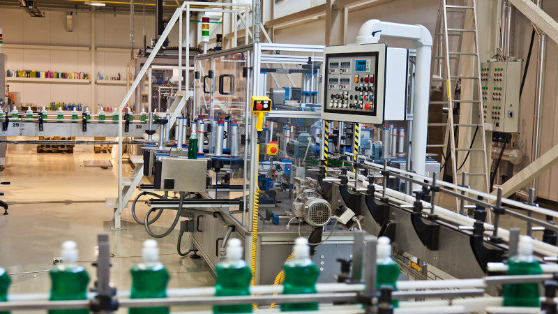 Mixing and Filling Machine on plant floor