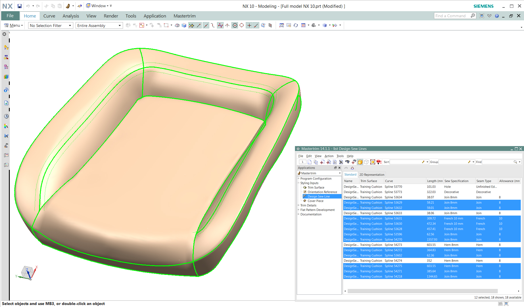 Seat & Interior Design Siemens Software
