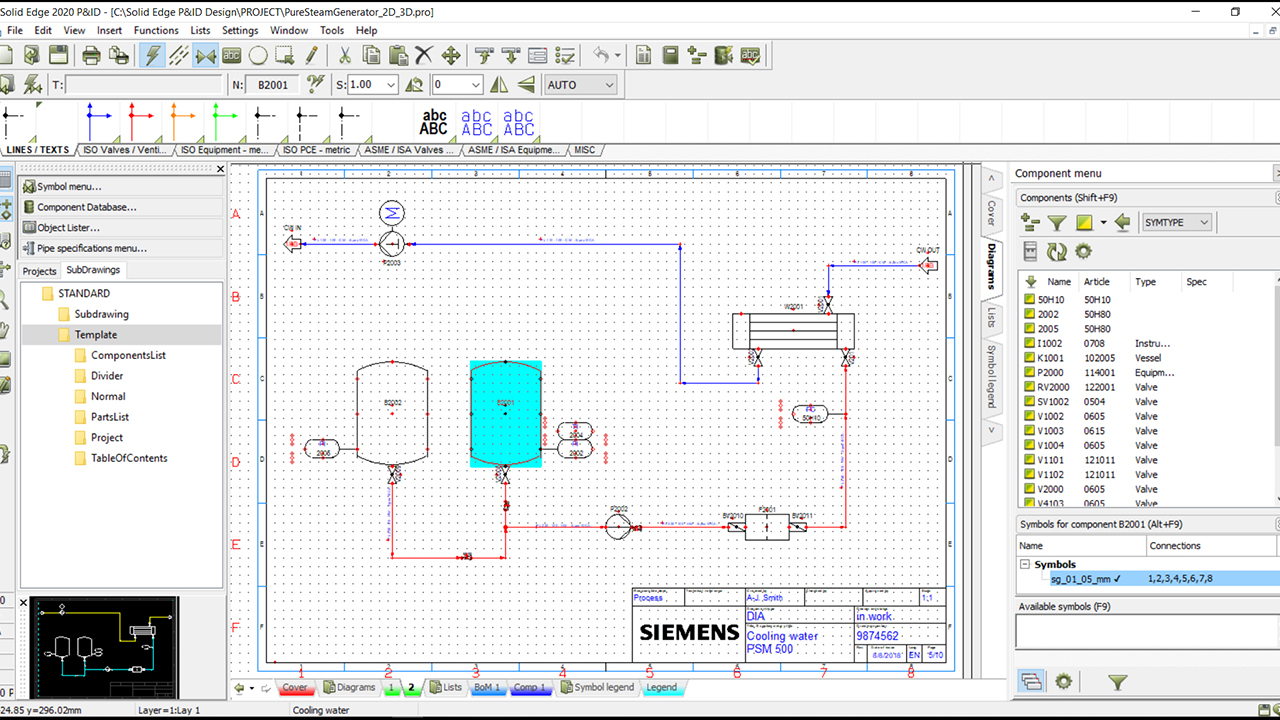 Diagramas de tuberías e instrumentos| Siemens Software
