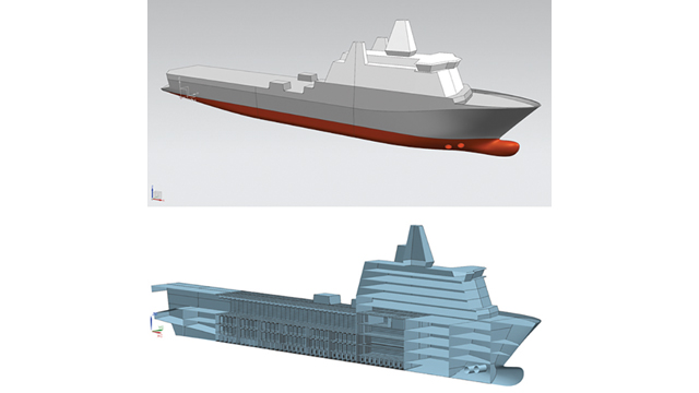 Use connected simulation tools as the driver for the ship design process.