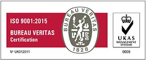 La progettazione, lo sviluppo e la vendita dei nostri prodotti sono soggetti ai controlli previsti dal sistema di gestione approvato dalla certificazione Bureau Veritas, conforme allo standard ISO 9001.