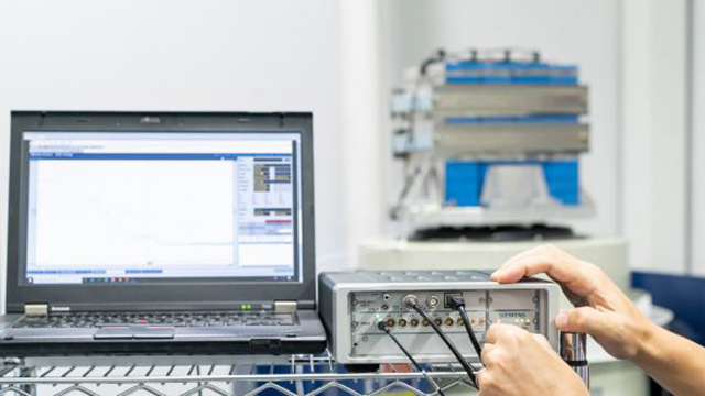 person testing vibration qualification