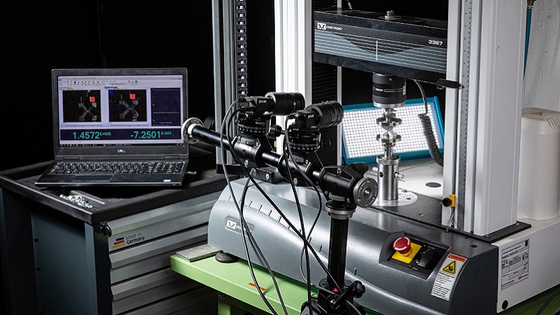 Digital technologies and instruments involved with digital image correlation for aircraft materials and structural testing in aviation