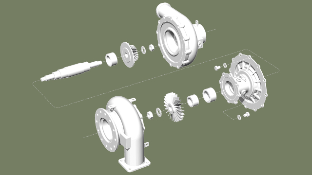 An example of a CAD 3D visualization